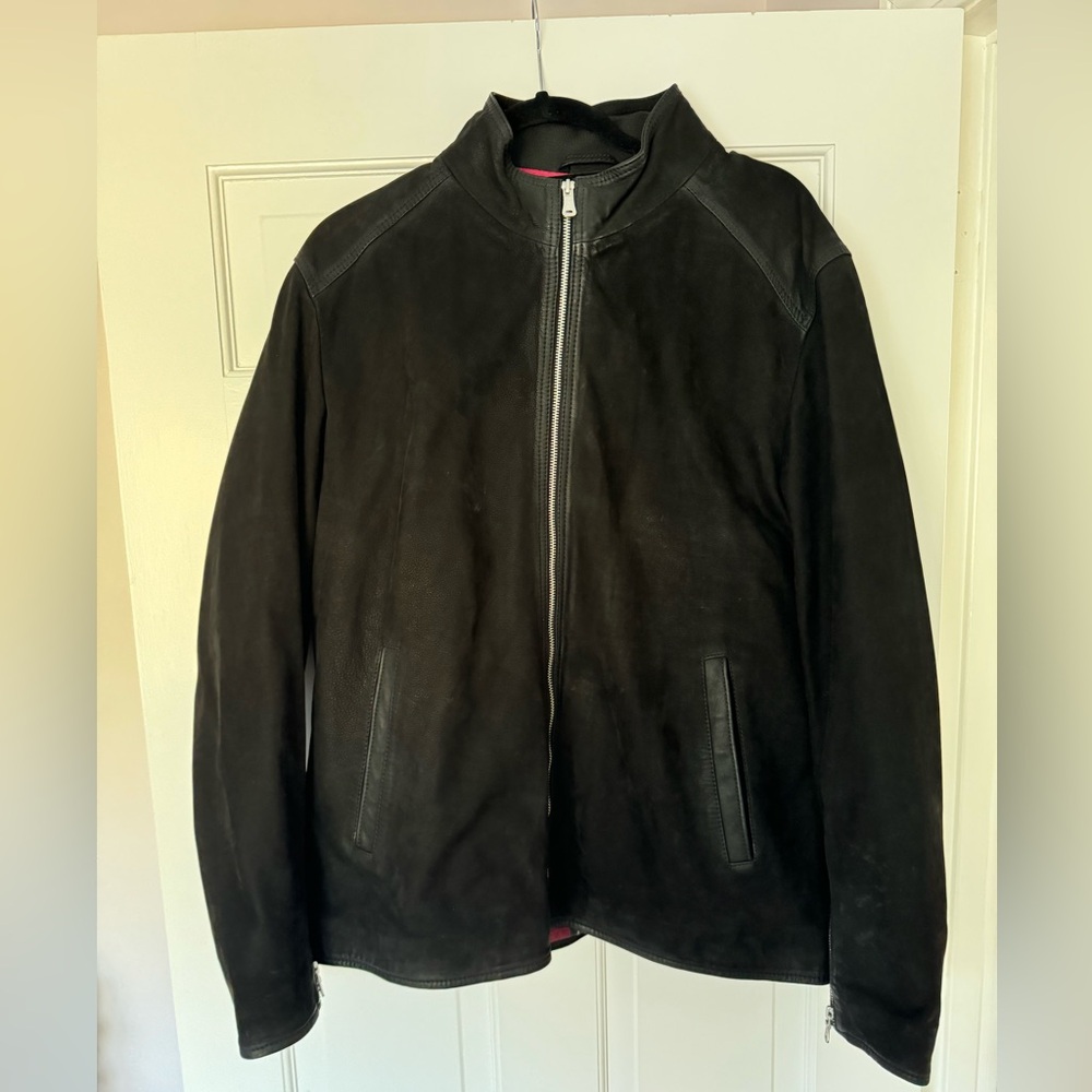 Q by Flynt Leather Moto Jacket - L